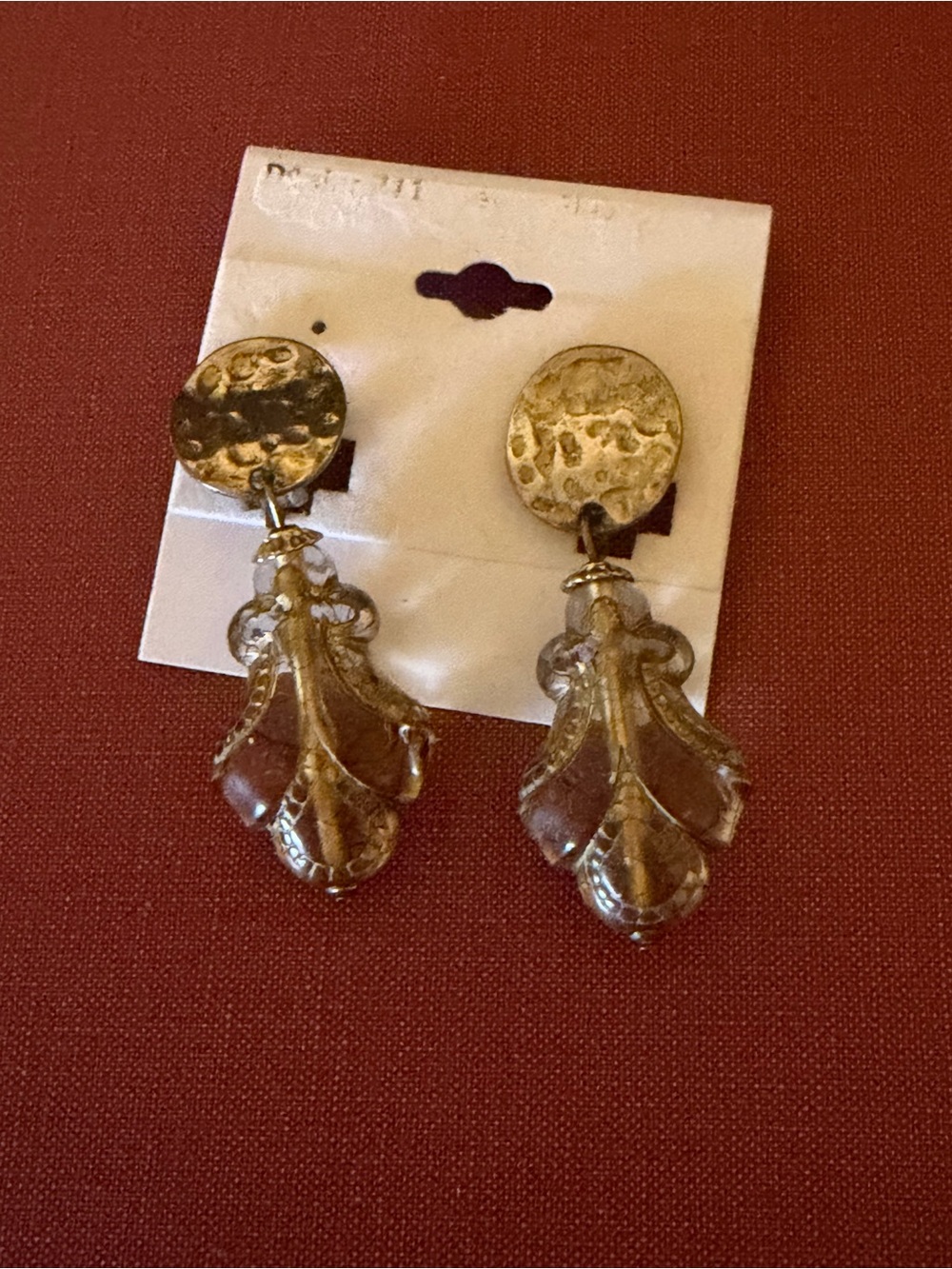 Snap on Crystal Drop Earrings - Vintage-Inspired